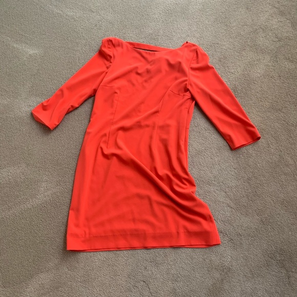 Tahari Orange Dress, Cut-Out in Back - Picture 4 of 6